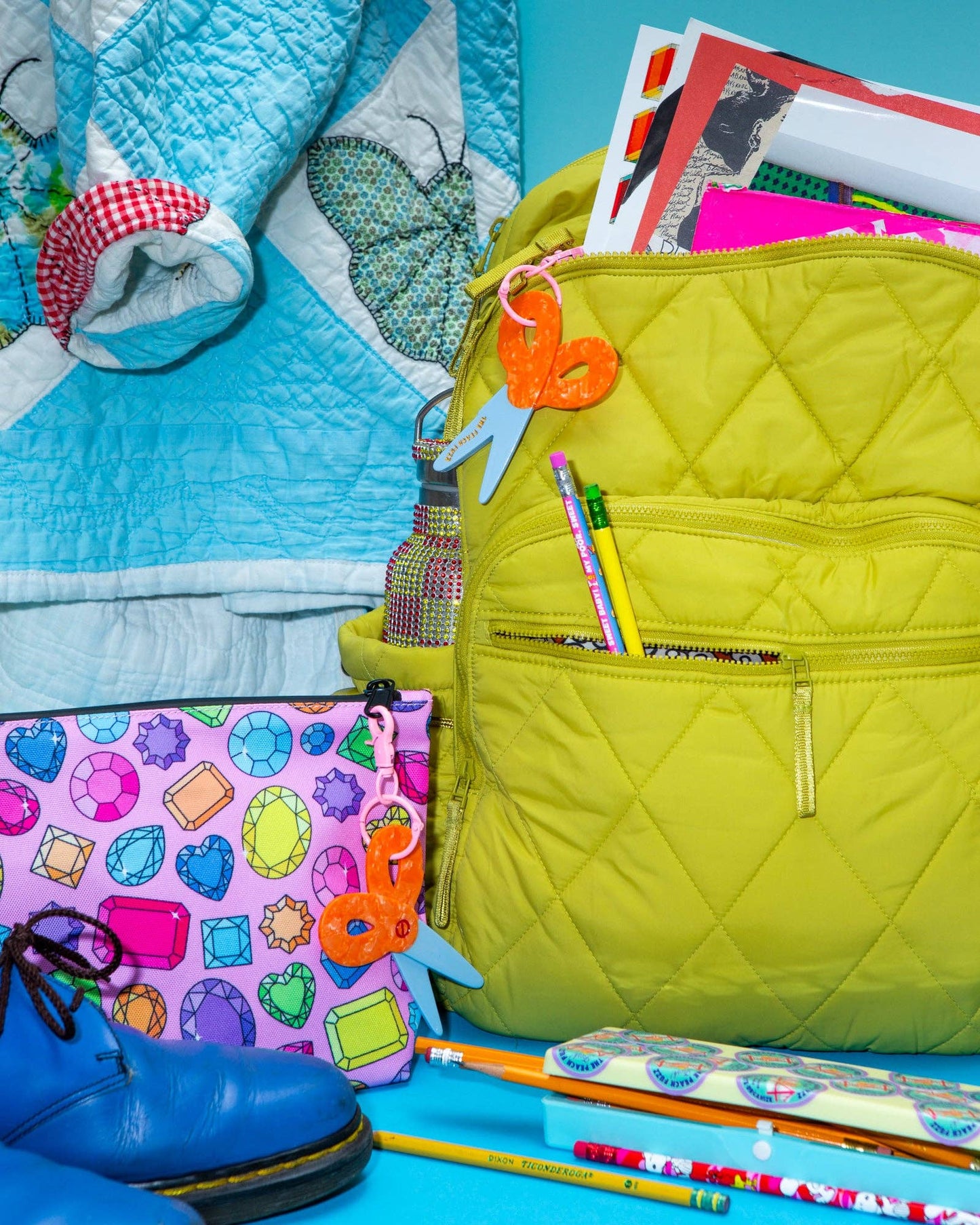 The Peach Fuzz • Scissors Bag Charm