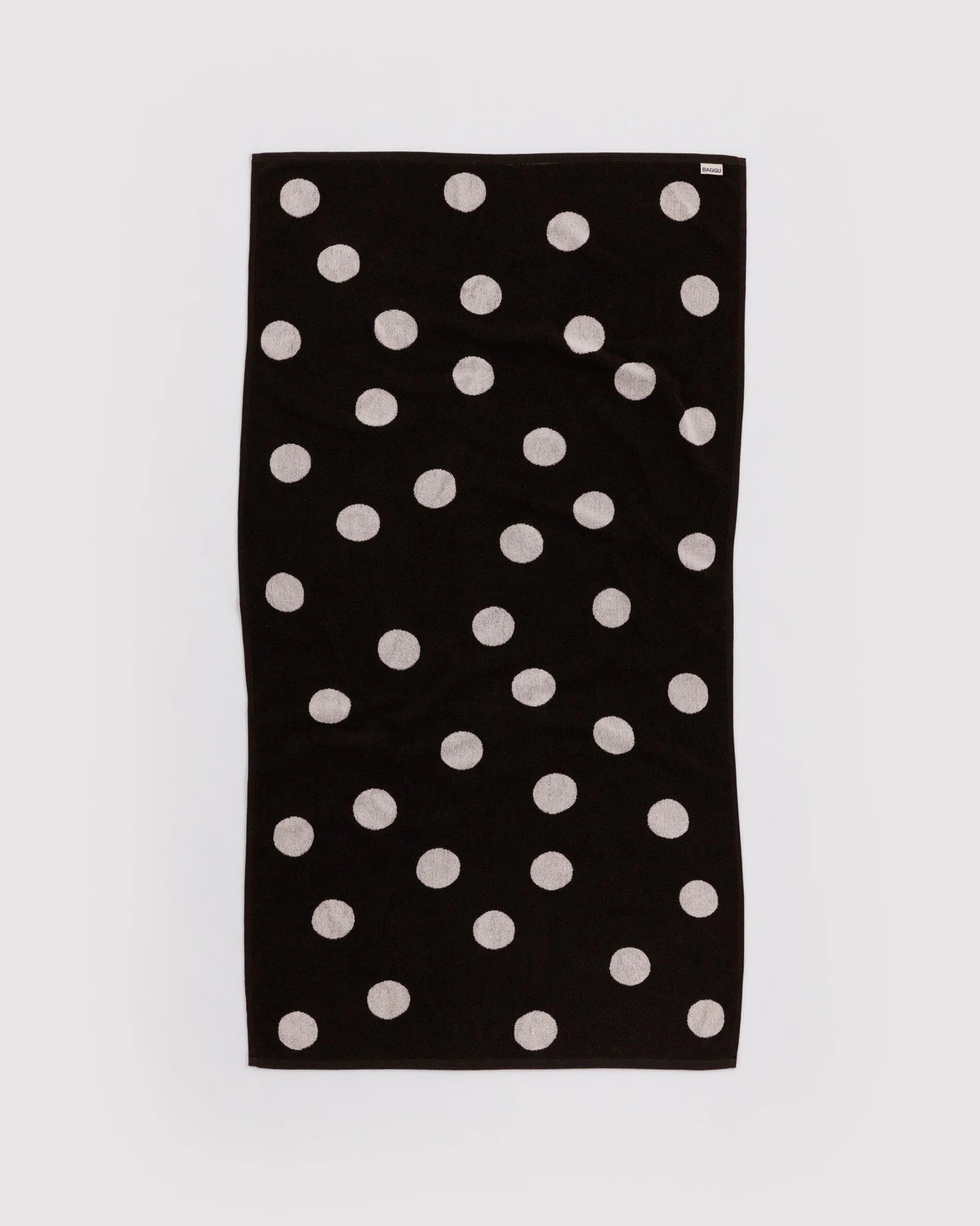 BAGGU • Cream and Black Polka Dot Bath Towel