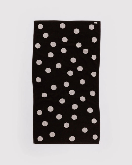 BAGGU • Cream and Black Polka Dot Bath Towel