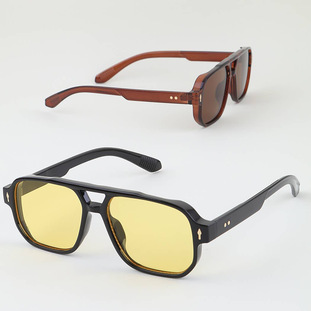 Star Bolted Straight Aviator Sunglasses