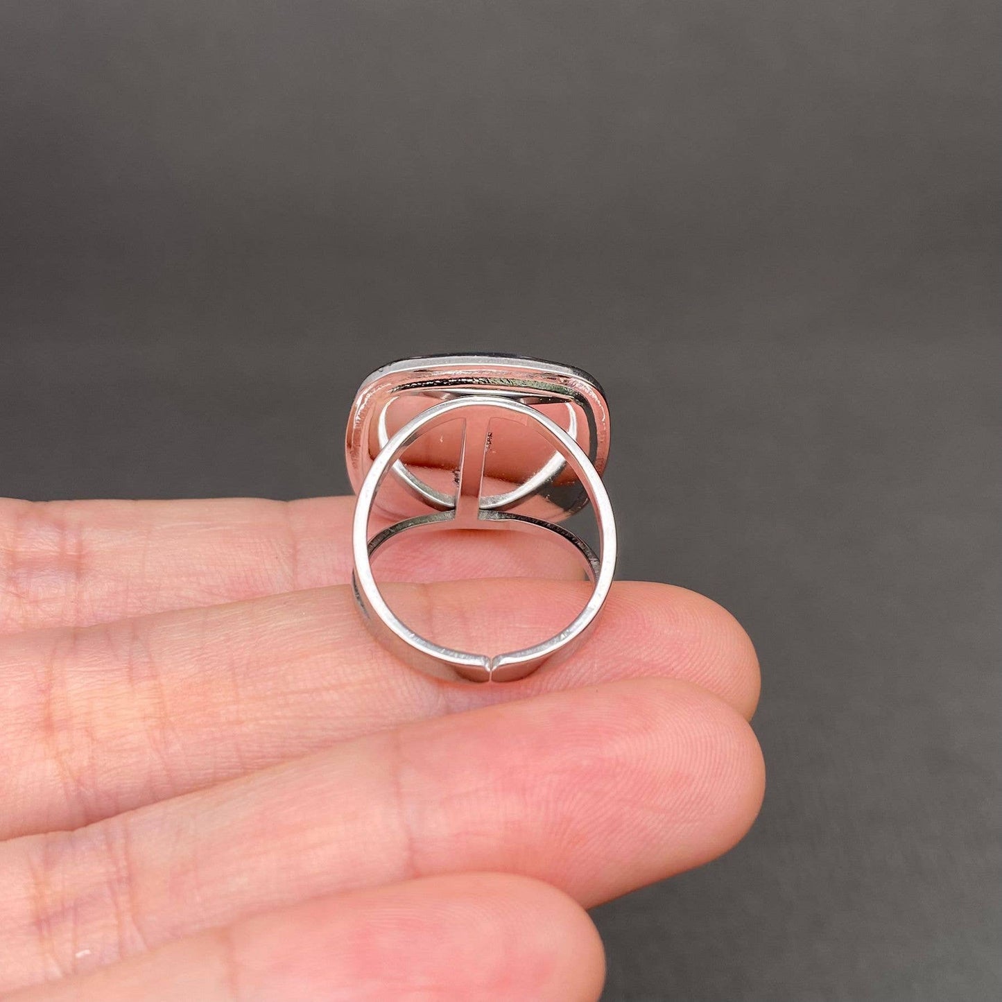 Multiple Styles Dried Flowers Stainless Steel Ring