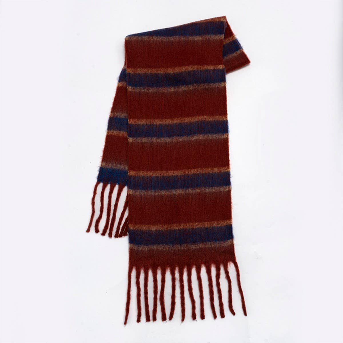 Retro Stripe Fleece Scarf