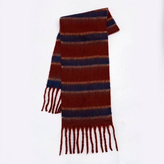 Retro Stripe Fleece Scarf