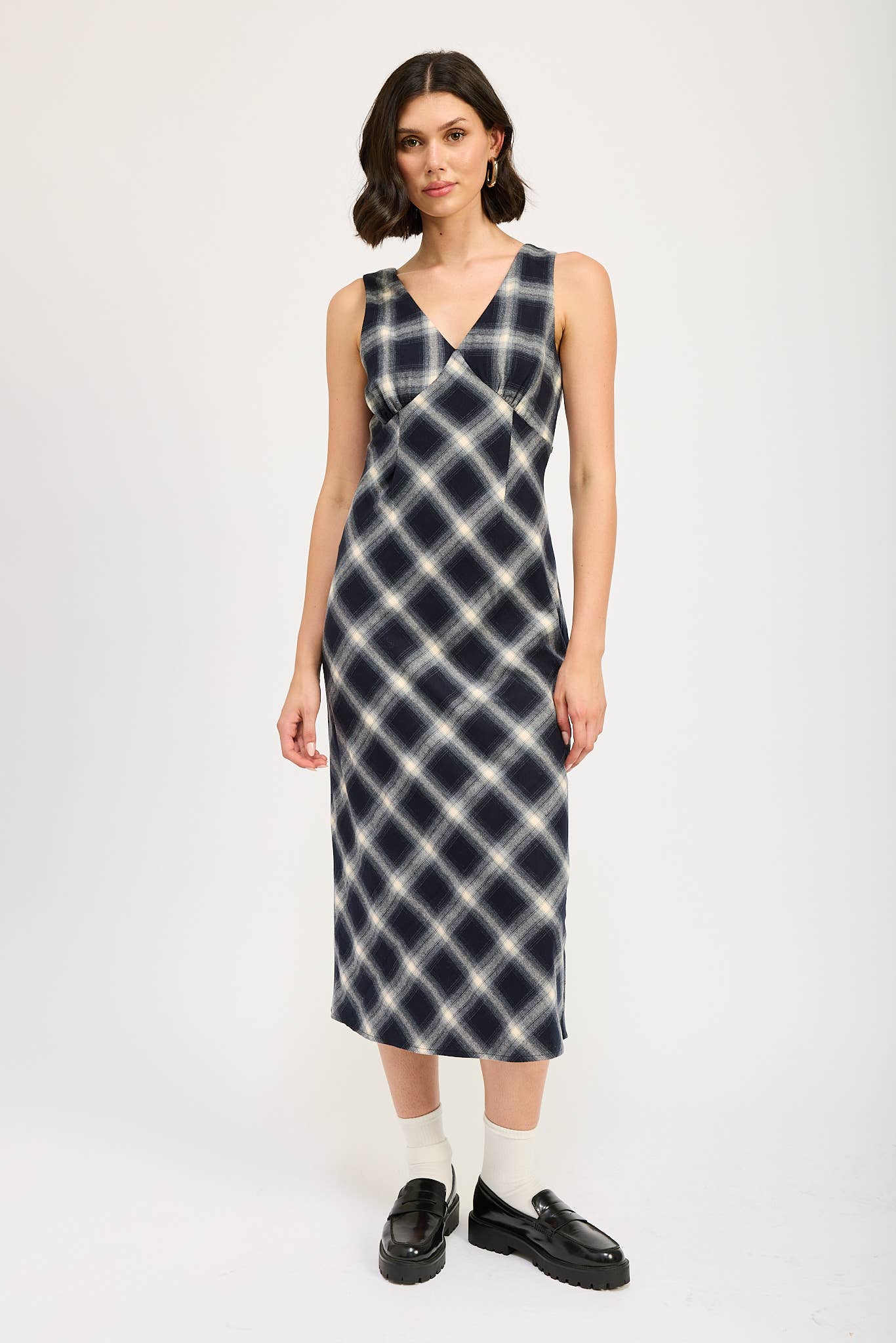 Emory Park • Maxi Dress, Navy Plaid