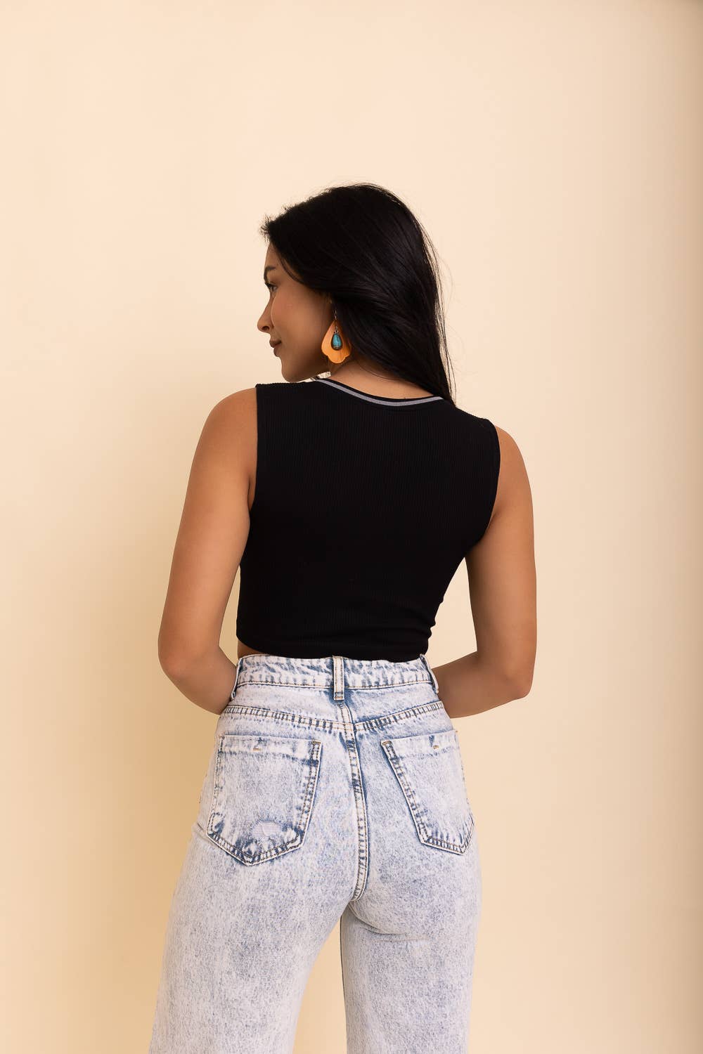 Y2K V-Neck Seamless Crop Tank