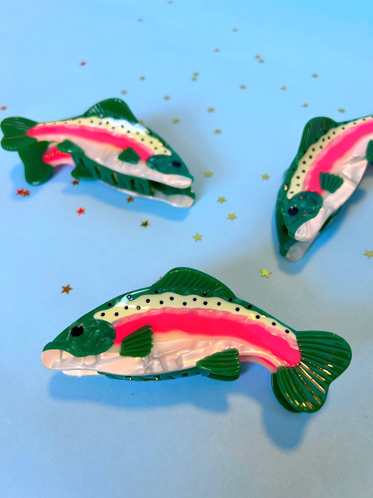 The Peach Fuzz • Rainbow Trout Hair Claw