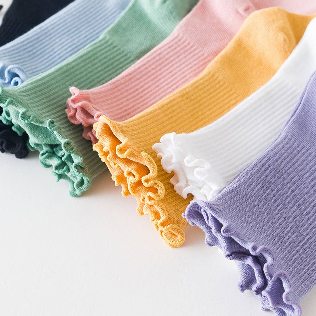 CANDY COLOR PURE COTTON EDGE SOCKS