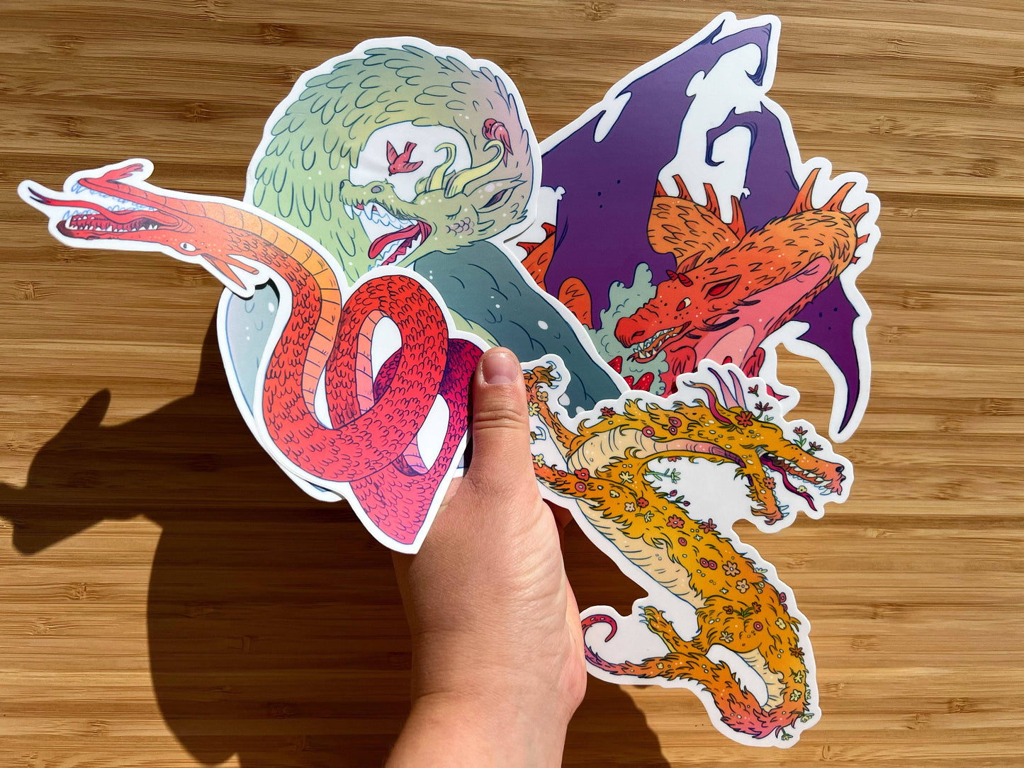 Natalie Anderson • Fall Dragon Large 6” Vinyl Sticker