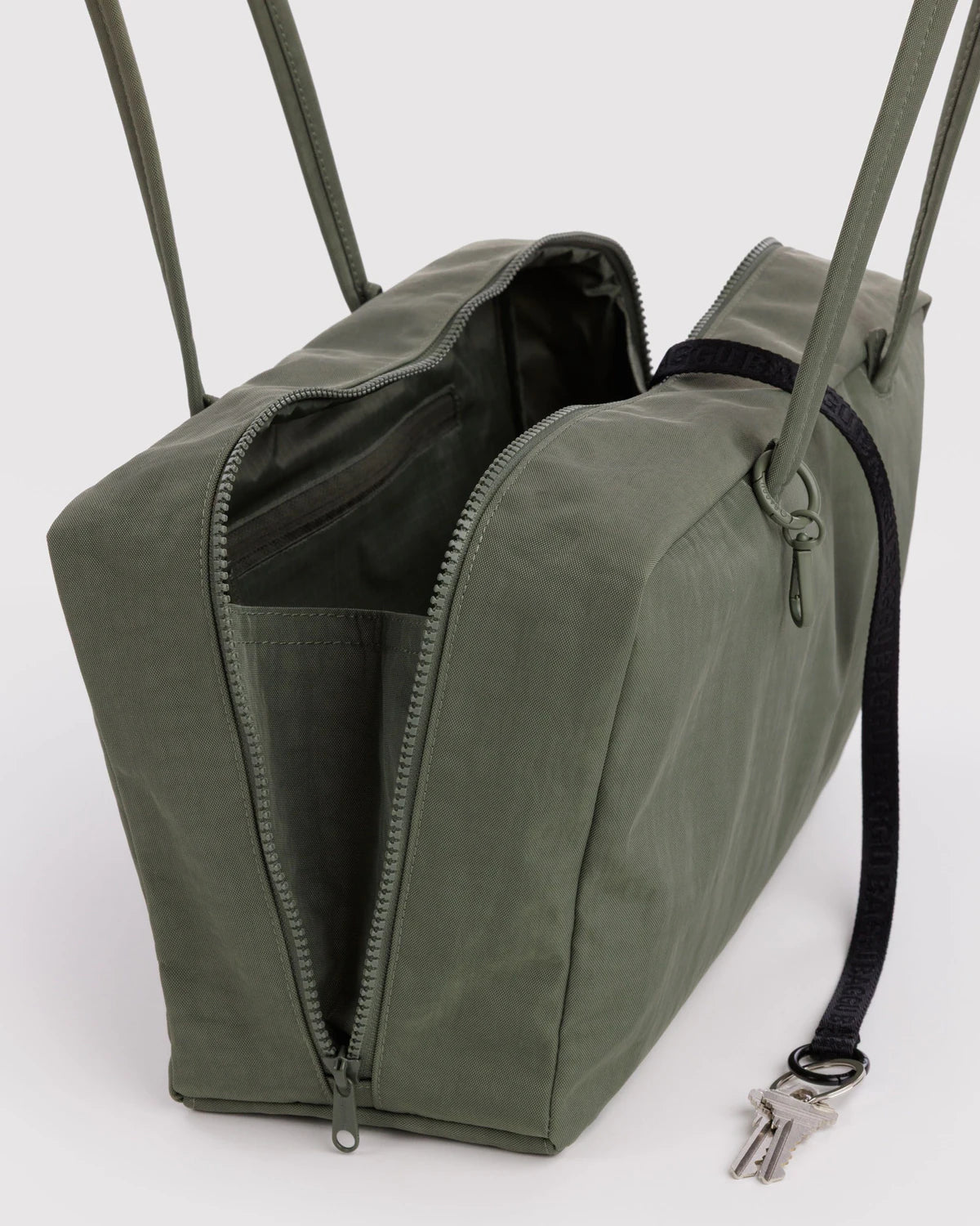 BAGGU • “Caper” Medium Nylon Bowler Bag