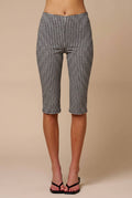 Gingham Print Black & White Capri Y2K Pants