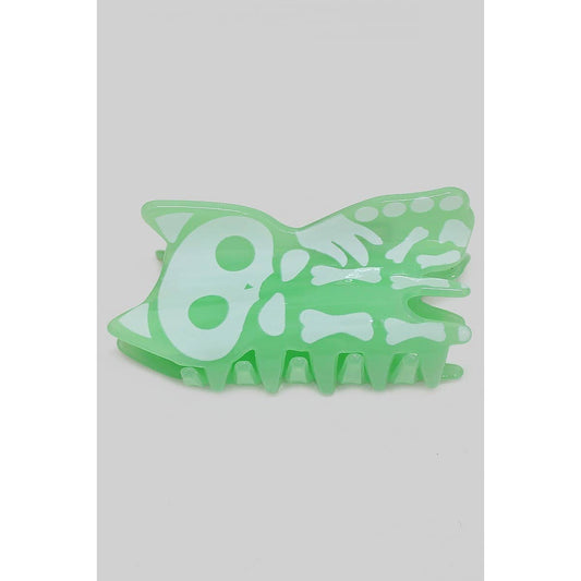 Girly • Hair Clip, Skeleton Cat