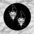 While Oden Sleeps • Sacred Heart, Silver Earrings