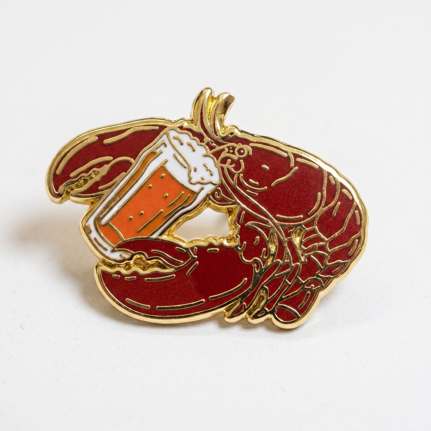 Strike Gently • Lobster Beer Pin