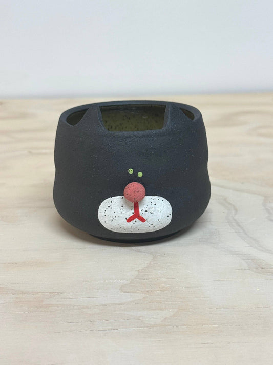 Rolly Poly Studios • Ceramic Tuxedo Cat Pot