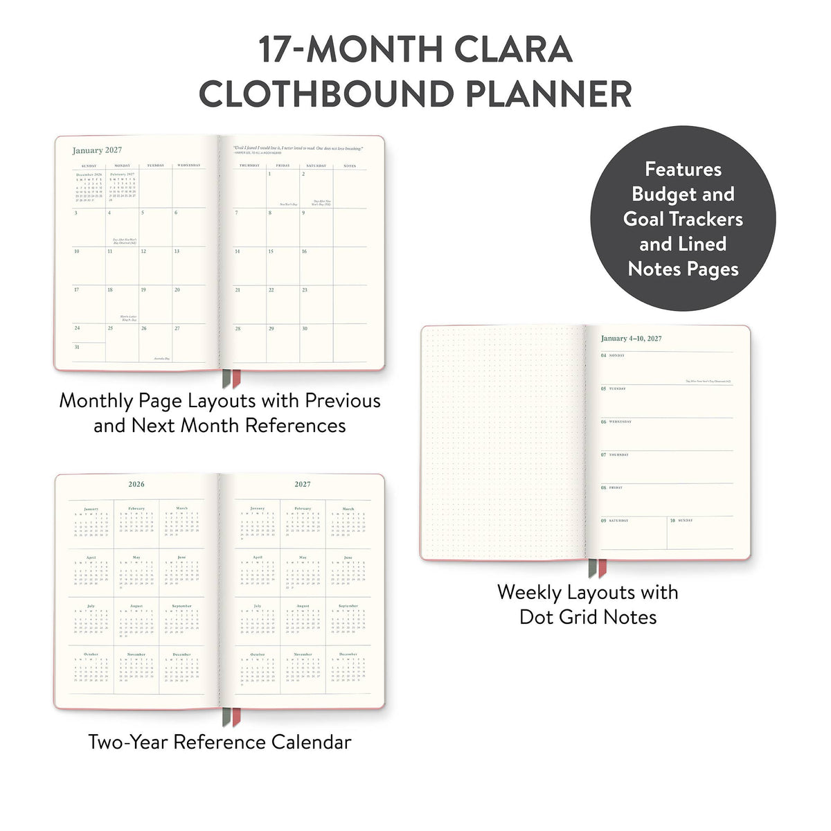 2027 Age of Romance Clara Clothbound Planner