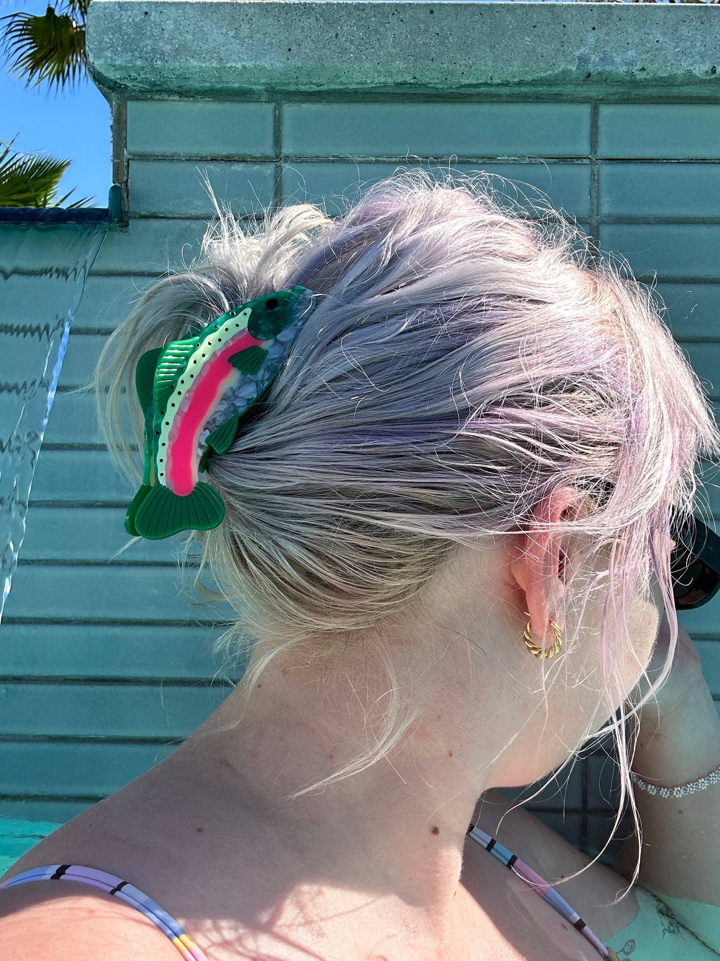 The Peach Fuzz • Rainbow Trout Hair Claw