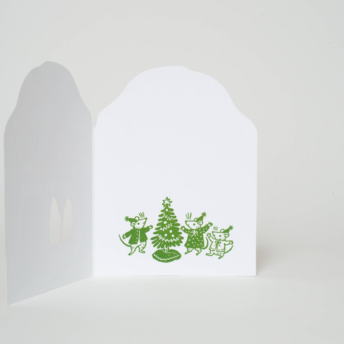 Phoebe Wahl • Merry Mushroom House Letterpress Holiday Greeting Card