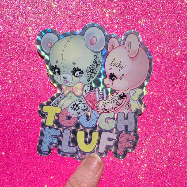 Artetak • "Tough Fluff" Prismatic Vinyl Sticker