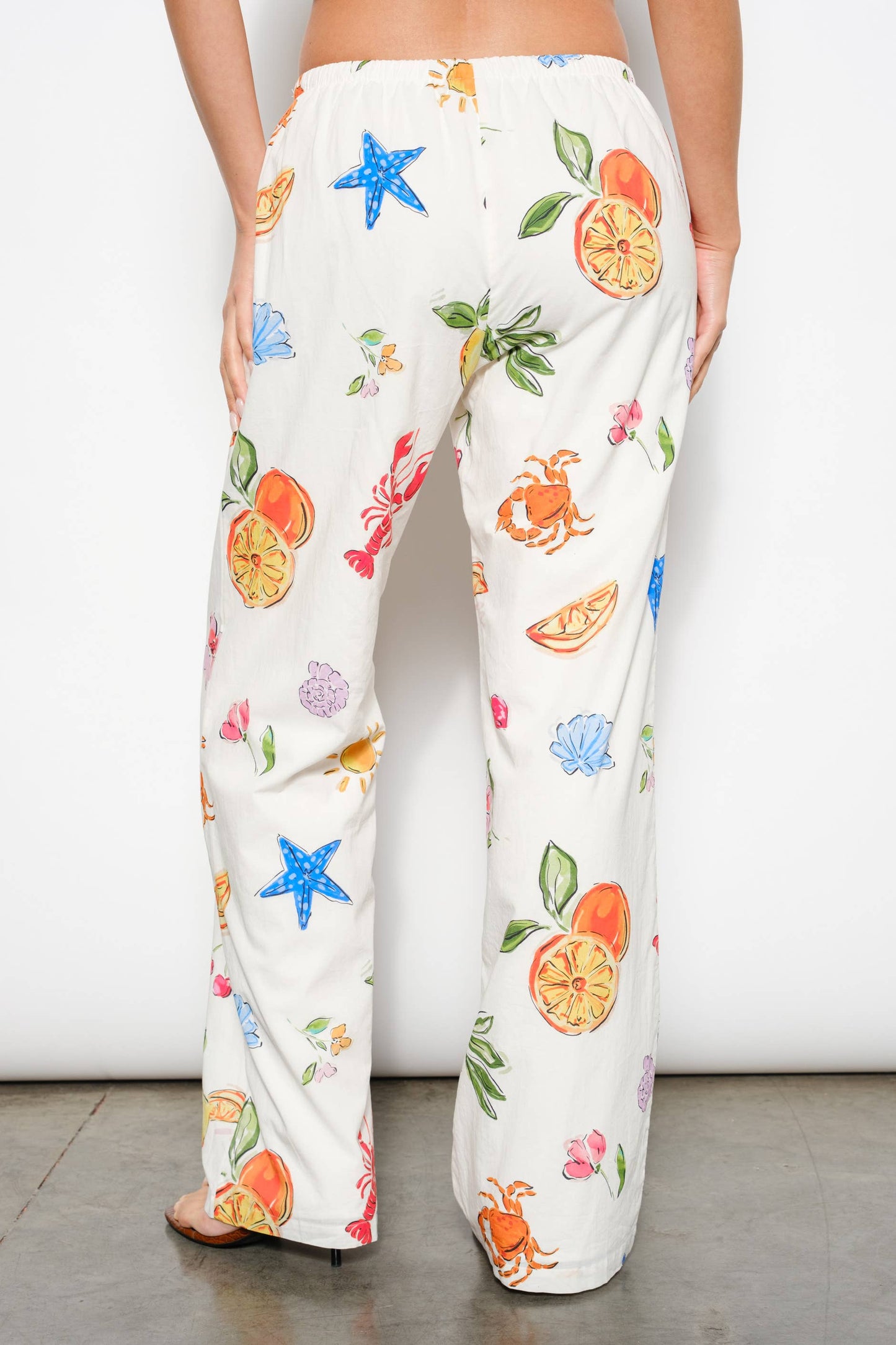 EXCLUSIVE SUMMER PRINT DRAWSTRING PANTS