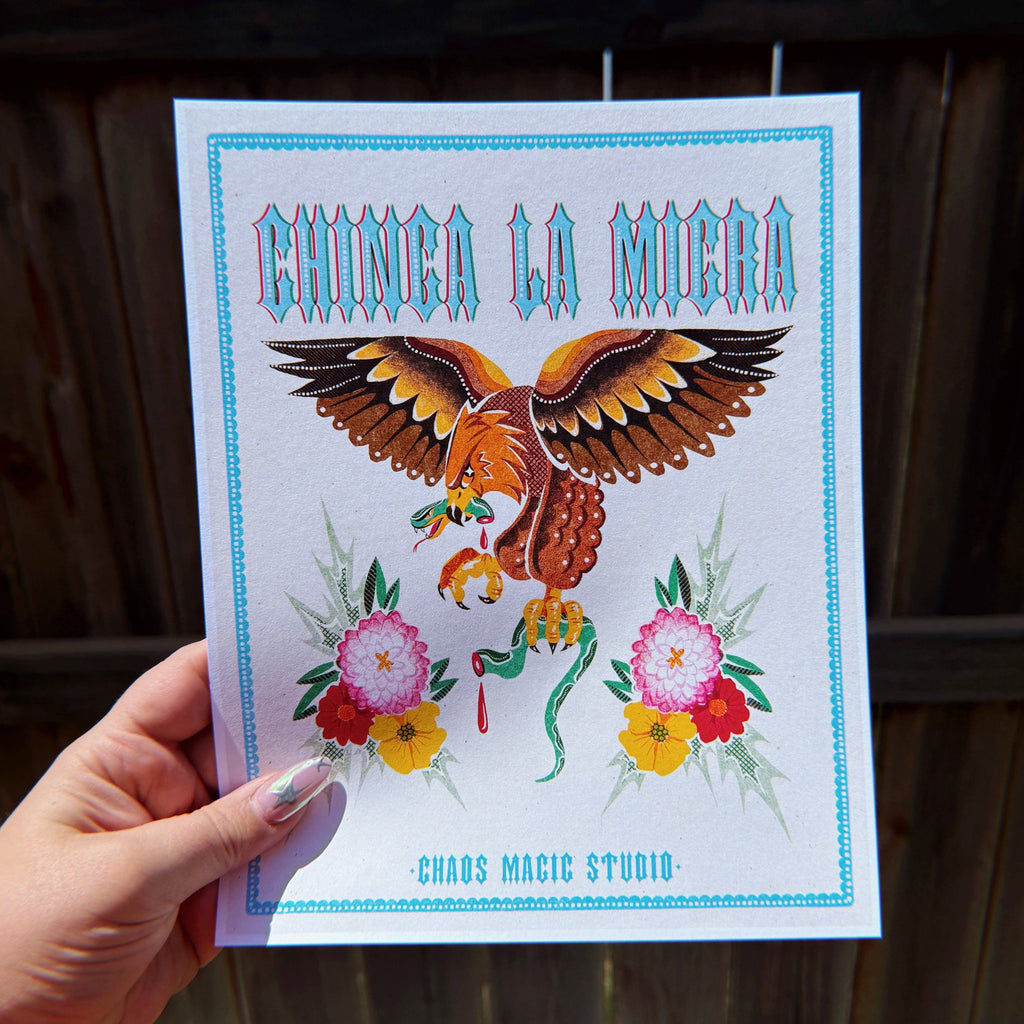 Chaos Magic Studio • Trad Eagle "Chinga La Migra" 11" x 14" Print