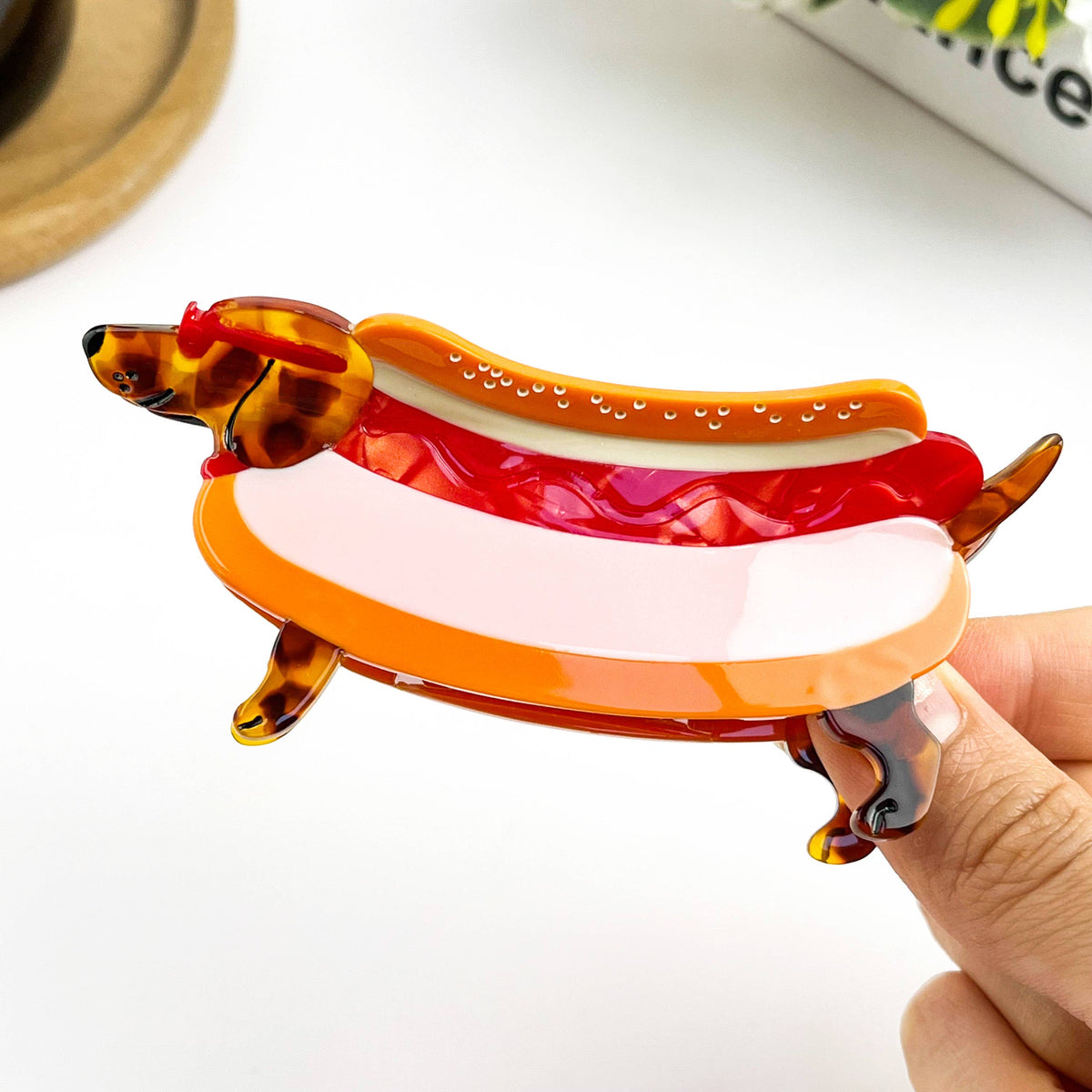 Stylish Hot Dog Hair Claw Clip