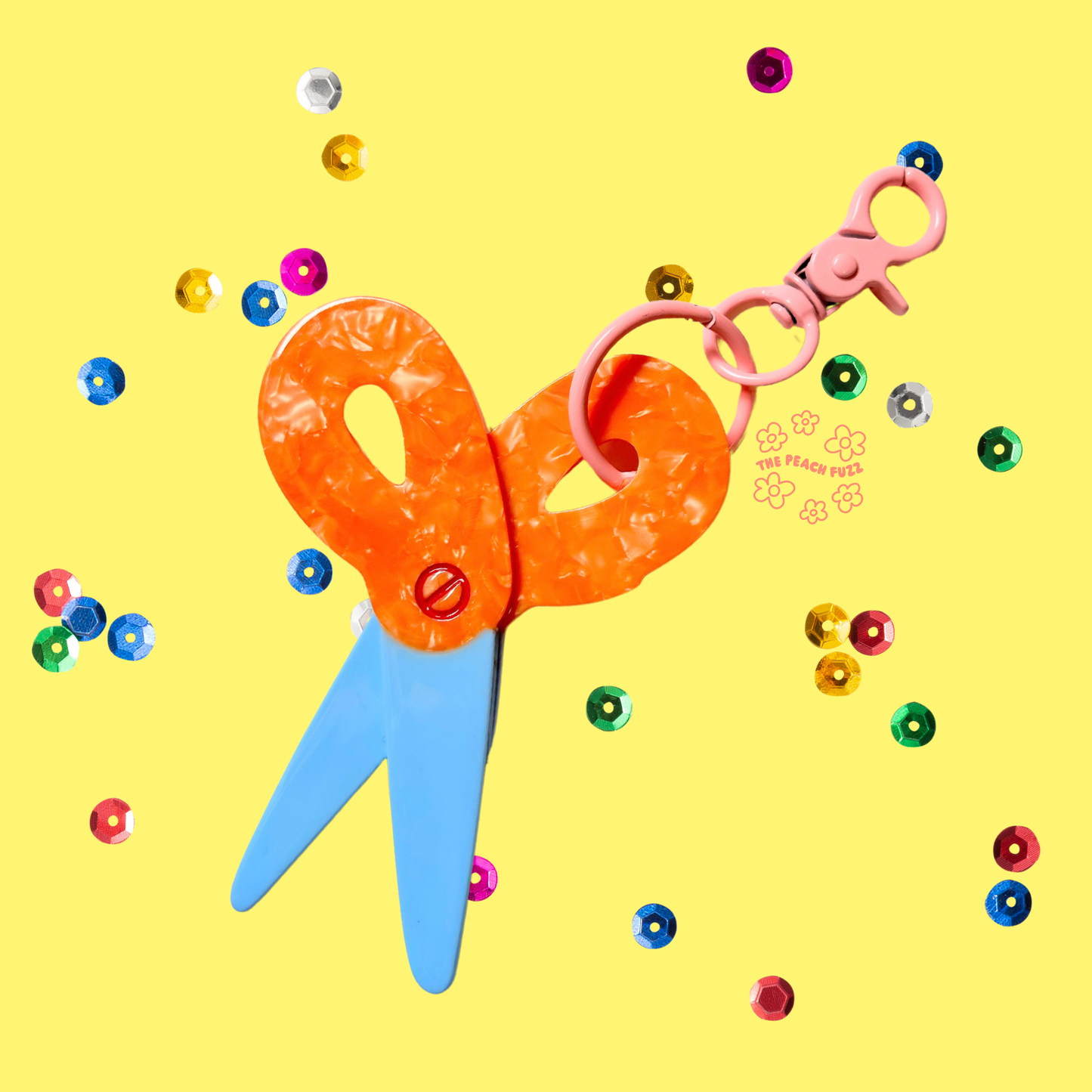 The Peach Fuzz • Scissors Bag Charm