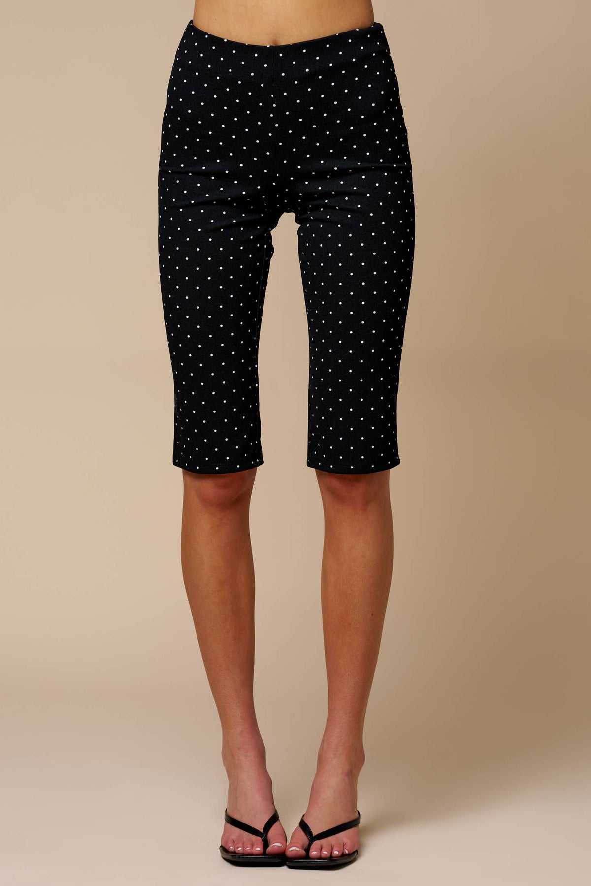 Polka Dot Black & White Capri Pants