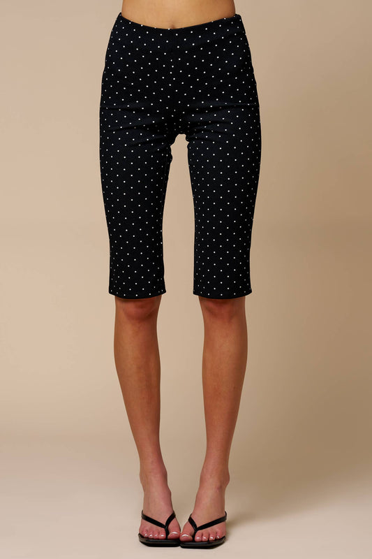 Polka Dot Black & White Capri Pants
