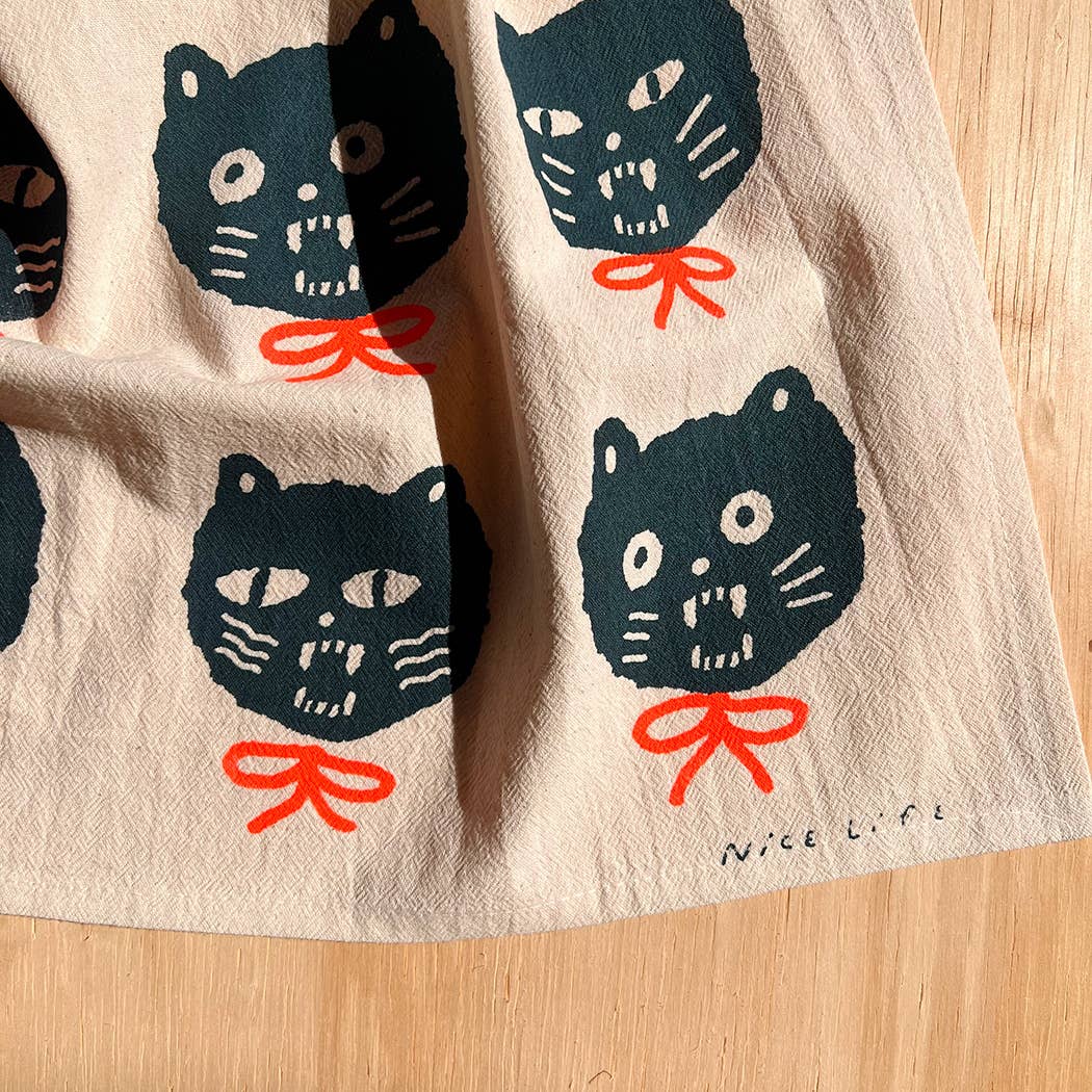 Nice Life • Bad Cats Tea Towel