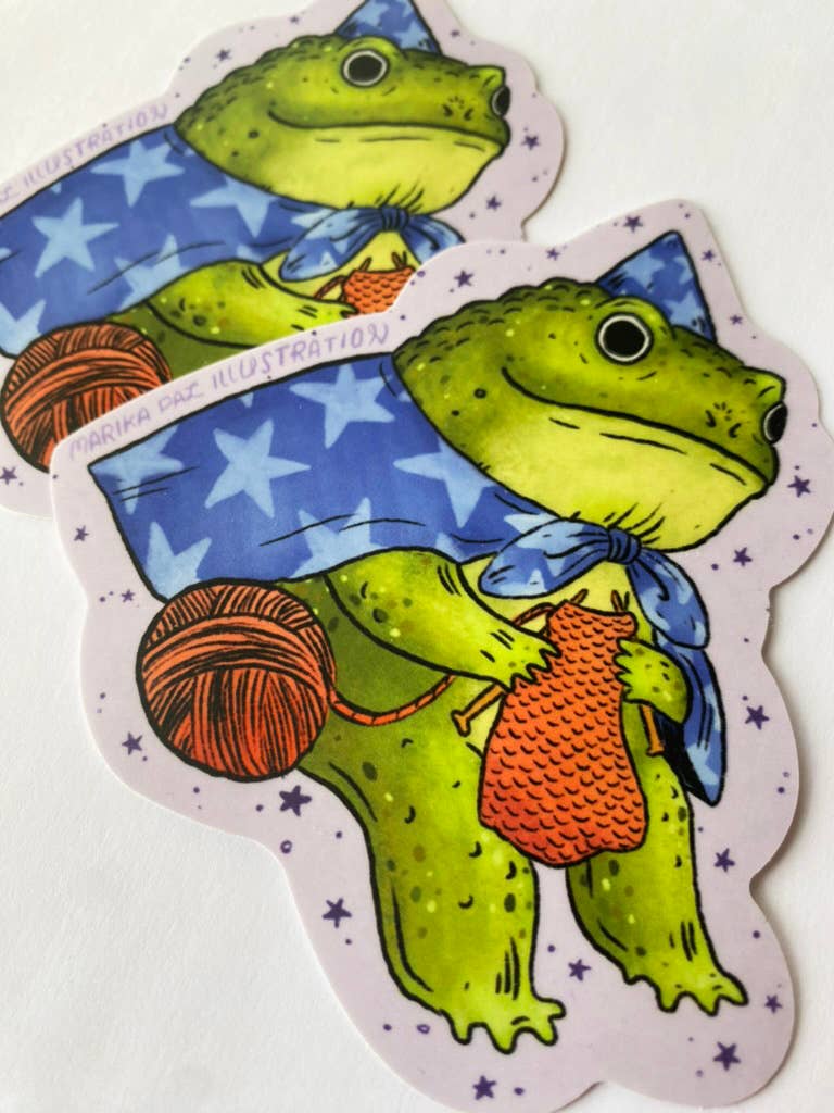 Marika Paz • Frog Wizard Vinyl Sticker