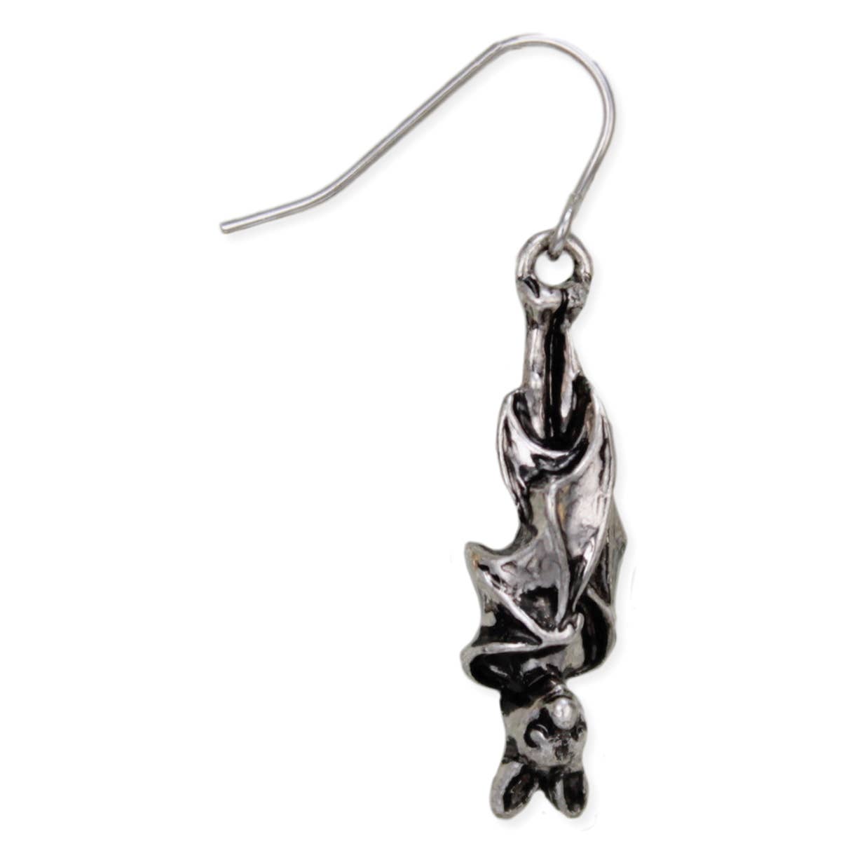 Silver Color Bat Earrings
