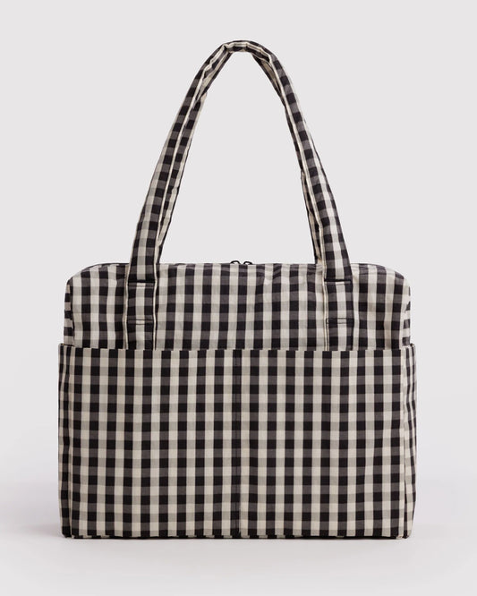 BAGGU • “Black And Cream Gingham” Cloud Carry-On