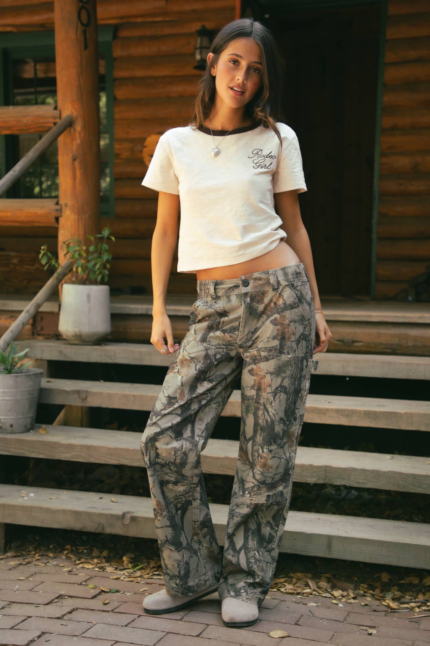 TICTOC • Low Rise Woodland Camo Pants “WILDWOOD”