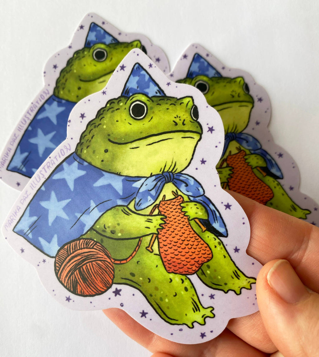 Marika Paz • Frog Wizard Vinyl Sticker