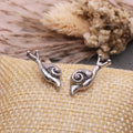 Garden Dweller Silver Color Snail Post Earrings