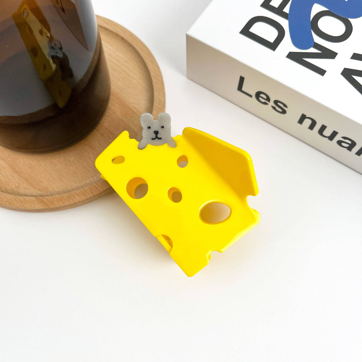 Cheese and Mouse Hair Claw Clip
