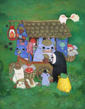 Marika Paz • 11" x 14" Totoro's Acorn Stall Ghibli Art Print
