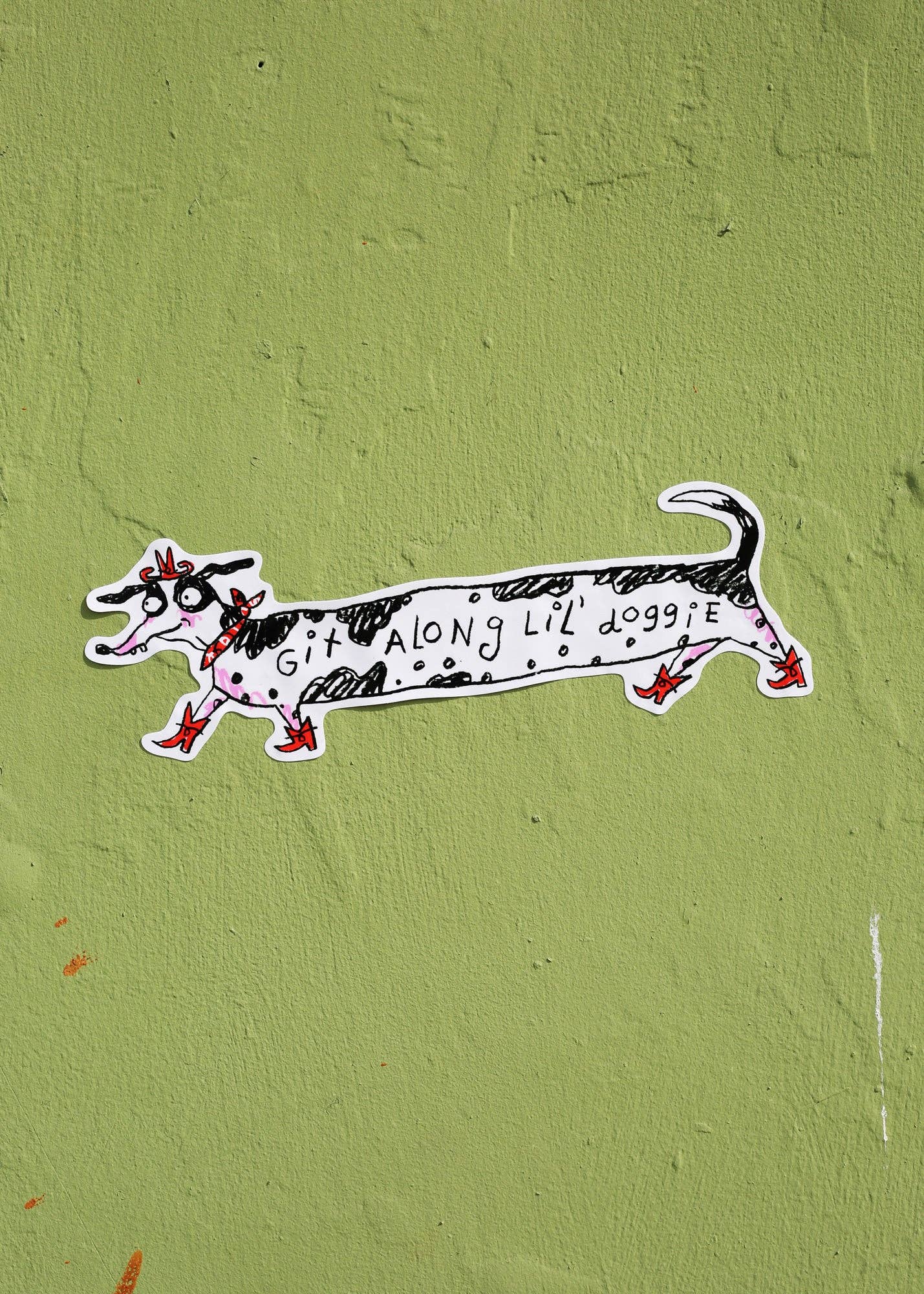 Gentle Thrills • Git Along Doggie Bumper Sticker