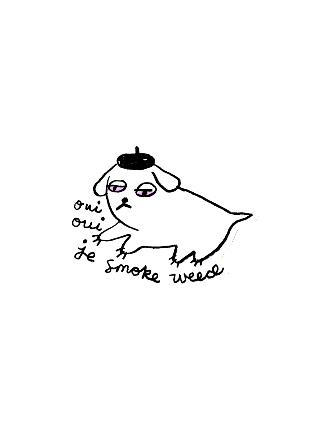 Gentle Thrills • Weed Dog Vinyl Sticker