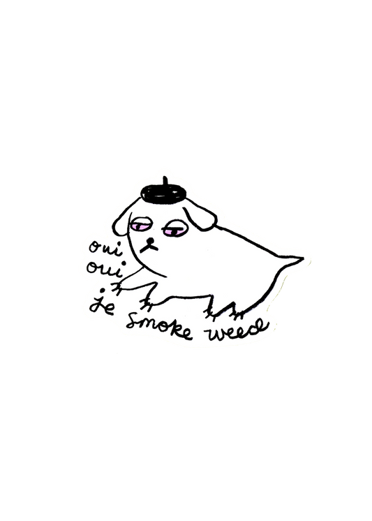 Gentle Thrills • Weed Dog Vinyl Sticker