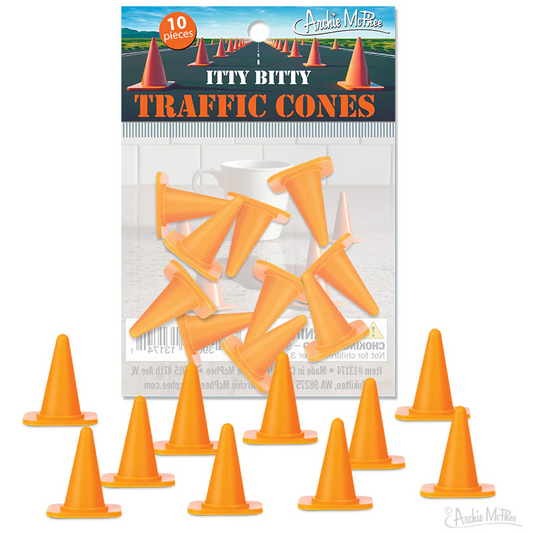 Itty Bitty Traffic Cones, Bag of 10