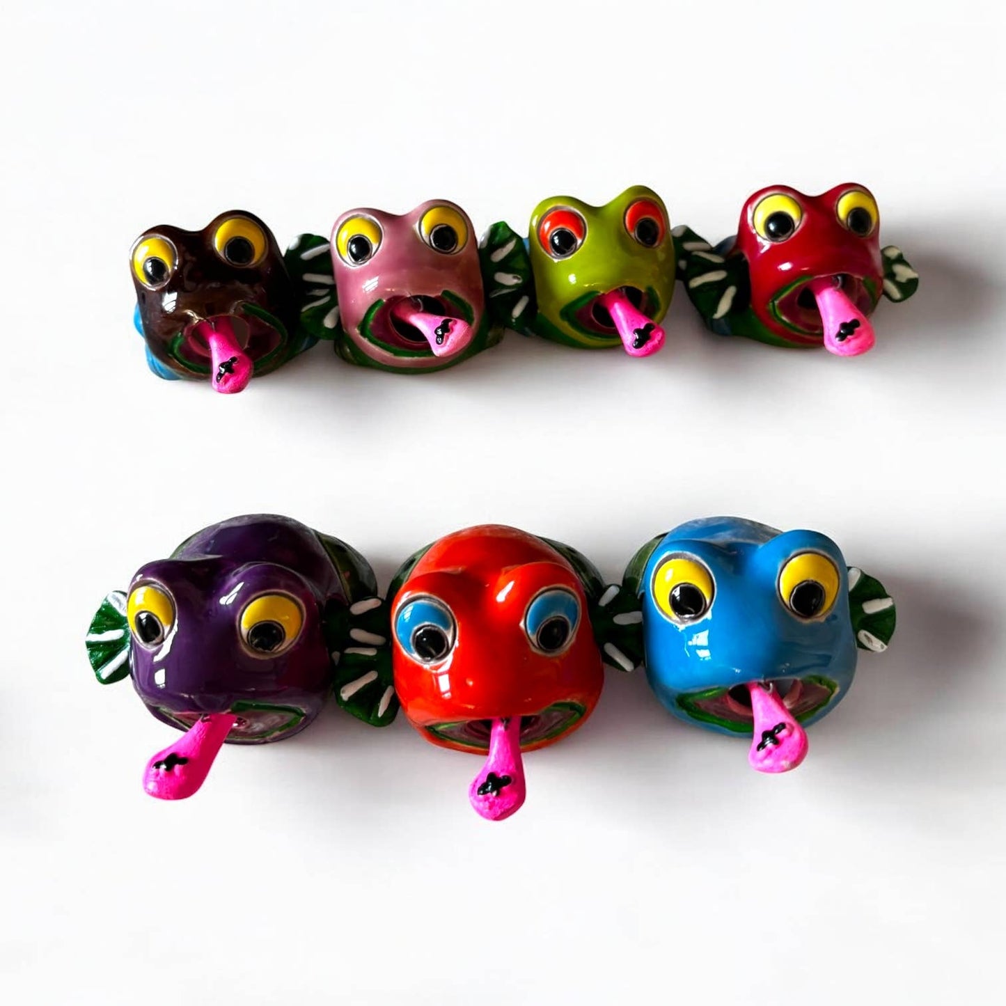 Moving Ceramic Handmade Clay Frog Figurine