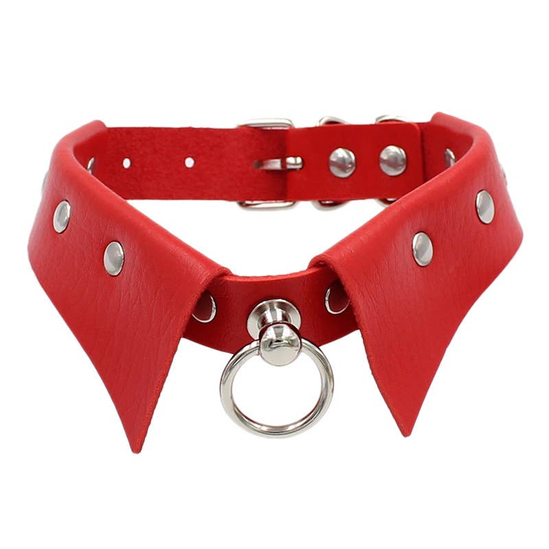 Rivet Leather Dog Collar Necklace