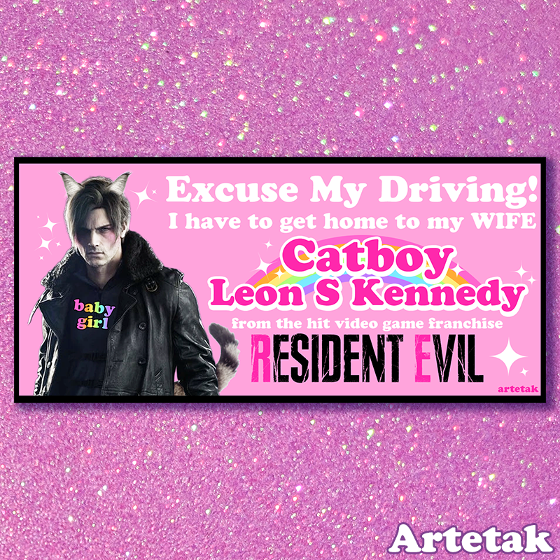 Artetak • Catboy Leon Bumper Sticker
