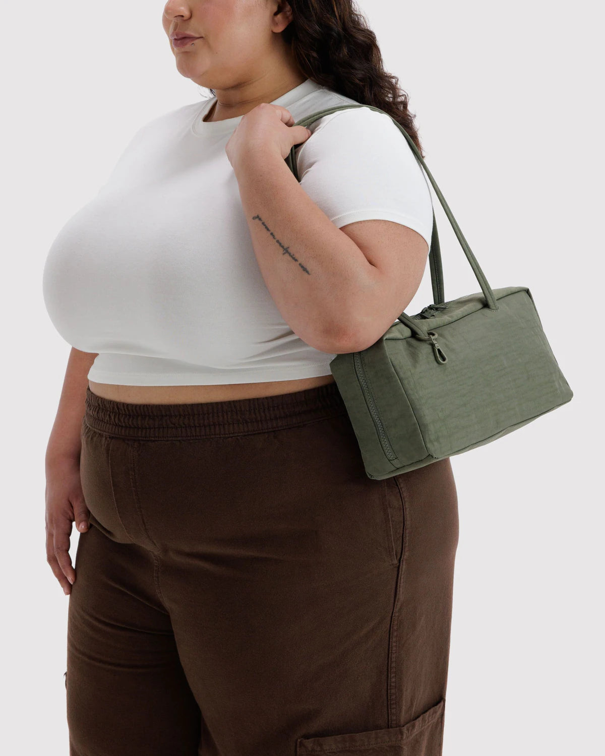 BAGGU • “Caper” Nylon Bowler Bag