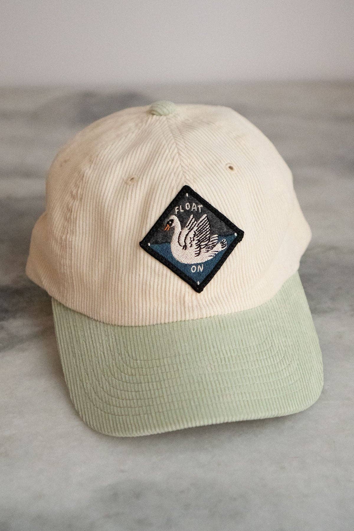 Stay Home Club • Float On Patched Corduroy Dad Hat