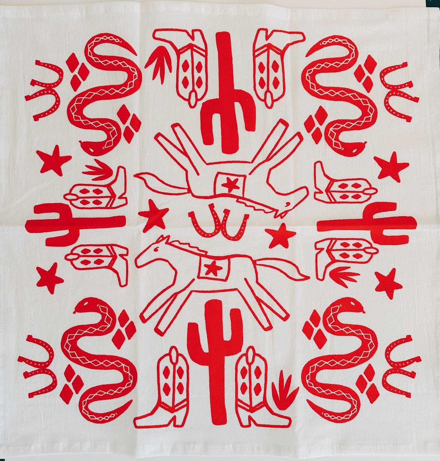 Julie Peach • Tea Towel, Red Desert
