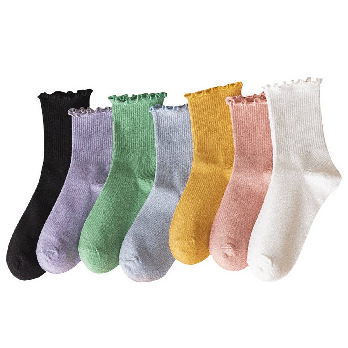 CANDY COLOR PURE COTTON EDGE SOCKS