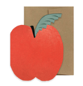 Apple, Die-Cut Blank Greeting Card