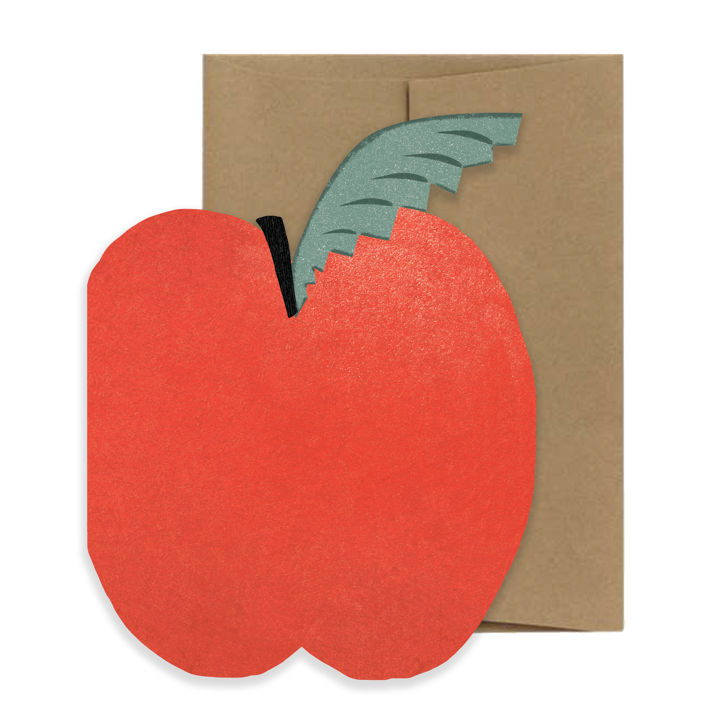 Apple, Die-Cut Blank Greeting Card